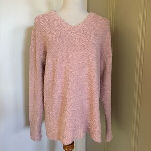 Sanctuary pink Teddy sweater sz medium